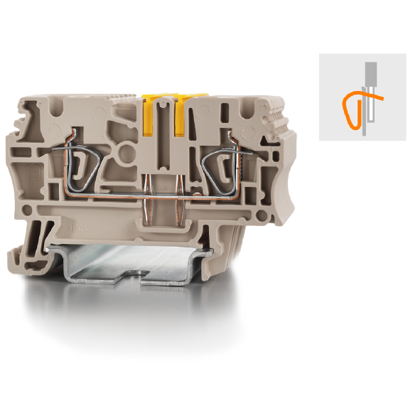 weidmuller使用弹片接线技术的直插弹片联接